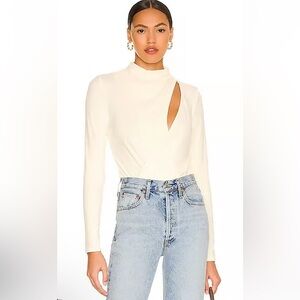 New ASTR the Label Chic Cream Bodysuit